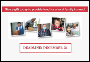 give a gift today to provide food for a local family in need