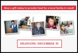 give a gift today to provide food for a local family in need