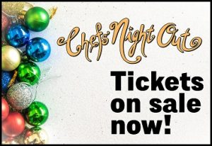 chefs' night out tickets on sale now!