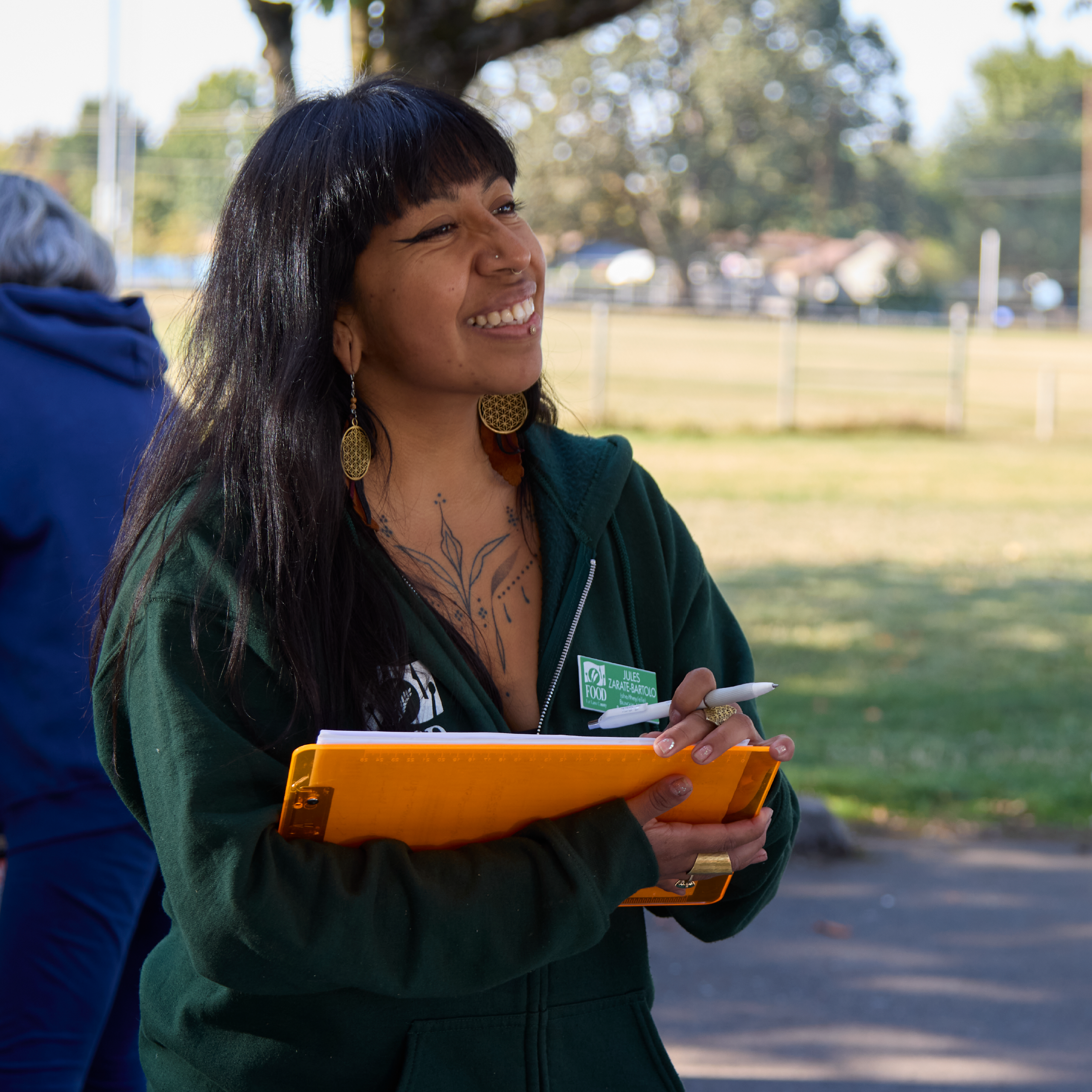 Jules with clipboard